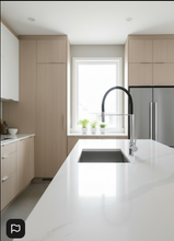 Load image into Gallery viewer, Countertop brass kitchen mixer tap with swivel spout