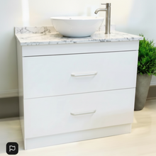 Load image into Gallery viewer, Vanity - Etham Series 900mm With Marble Stone Top - White