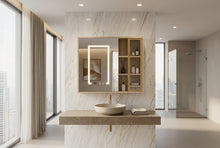 Load image into Gallery viewer, Led mirror cabinet wall-mounted Grain Wood 600/750mm