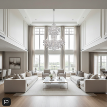 Load image into Gallery viewer, Clear Chandelier Living Room Crystal Ceiling Lamp LED