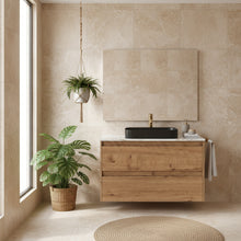 Load image into Gallery viewer, Vanity - Heron Series Plywood in Wooden Color With Stone Top - 100% Water Proof