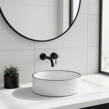 Load image into Gallery viewer, Counter Top Ceramic Basin 025 Black/ White
