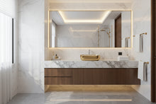 Load image into Gallery viewer, Luxury Brushed Gold Round Ceramic Bathroom Basin Countertop 2261