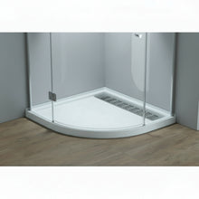Load image into Gallery viewer, Shower Tray - High Flow Waste & Stainless Steel Grate Cover 1000x1000mm - R10 Corner