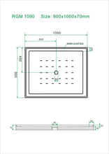 Load image into Gallery viewer, Shower Tray - Rectangle Series Center Hole Option