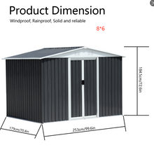 Load image into Gallery viewer, Sliding Door Gable Roof Shed - L2532xD1793xH1848