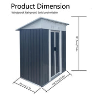 Load image into Gallery viewer, Swing Door Gable Roof Shed - L1793xD1266xH1796