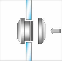 Load image into Gallery viewer, 304 stainless steel round handle, Invisible sliding door handle for 8-12mm Thick Door