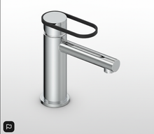 Load image into Gallery viewer, Aquatica Link Basin Mixer Brushed Nickel with Black Trim