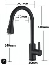 Load image into Gallery viewer, Kitchen Sink Mixer - Round Series M82 - Matt Black