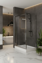 Load image into Gallery viewer, ZENITH SQUARE FRONT SHOWER GLASS - with pivot door 1200x900x2000mm