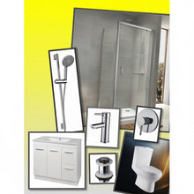Load image into Gallery viewer, Bathroom Combo With 900x900 Shower and Misty 900mm Free Standing Vanity