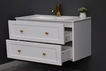 Load image into Gallery viewer, Vanity - Jess Series H900 Wall Hung White/Black - 100% Water Proof
