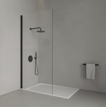 Load image into Gallery viewer, Shower Glass - Stream Series Side Panel 800X1950mm - Black