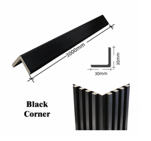 Load image into Gallery viewer, WPC Fluted Panel L-SHAPE CORNERS - Black/Grey/Oak Color to choose