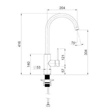 Load image into Gallery viewer, METHVEN Minimalist MK2 Sink Mixer Goose Neck Brushed Nickel / Black