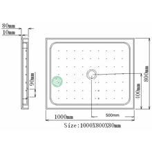 Load image into Gallery viewer, Shower Tray - Rectangle Series Center Hole Option