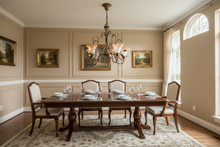 Load image into Gallery viewer, Decorative French Metal Uplighter Chandelier With Frosted Shades