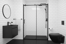 Load image into Gallery viewer, Shower Glass - Rock Series Sliding Door RCM Black Frame