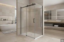 Load image into Gallery viewer, Shower Box - Kora Series 2 Sides Frameless Glass Set Black