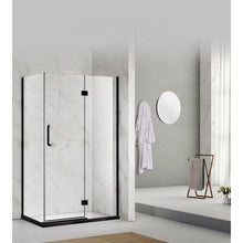 Load image into Gallery viewer, Shower Glass - Stream Series 2 Sides Swing Door - Black