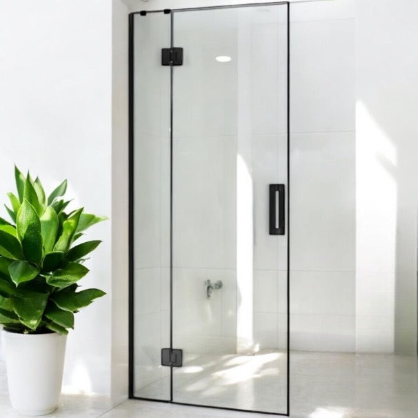Shower Glass - Stream Series Swing Door 10mm Glass Black Frame