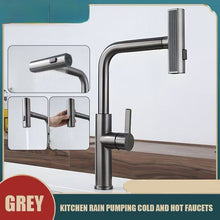 Load image into Gallery viewer, Nickel 304 Stainless Steel Pull-out Kitchen Faucet Waterfall Hot And Cold Mixed

