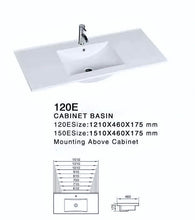 Load image into Gallery viewer, Ceramic Cabinet Basin - Rectangle Series 600-1500mm
