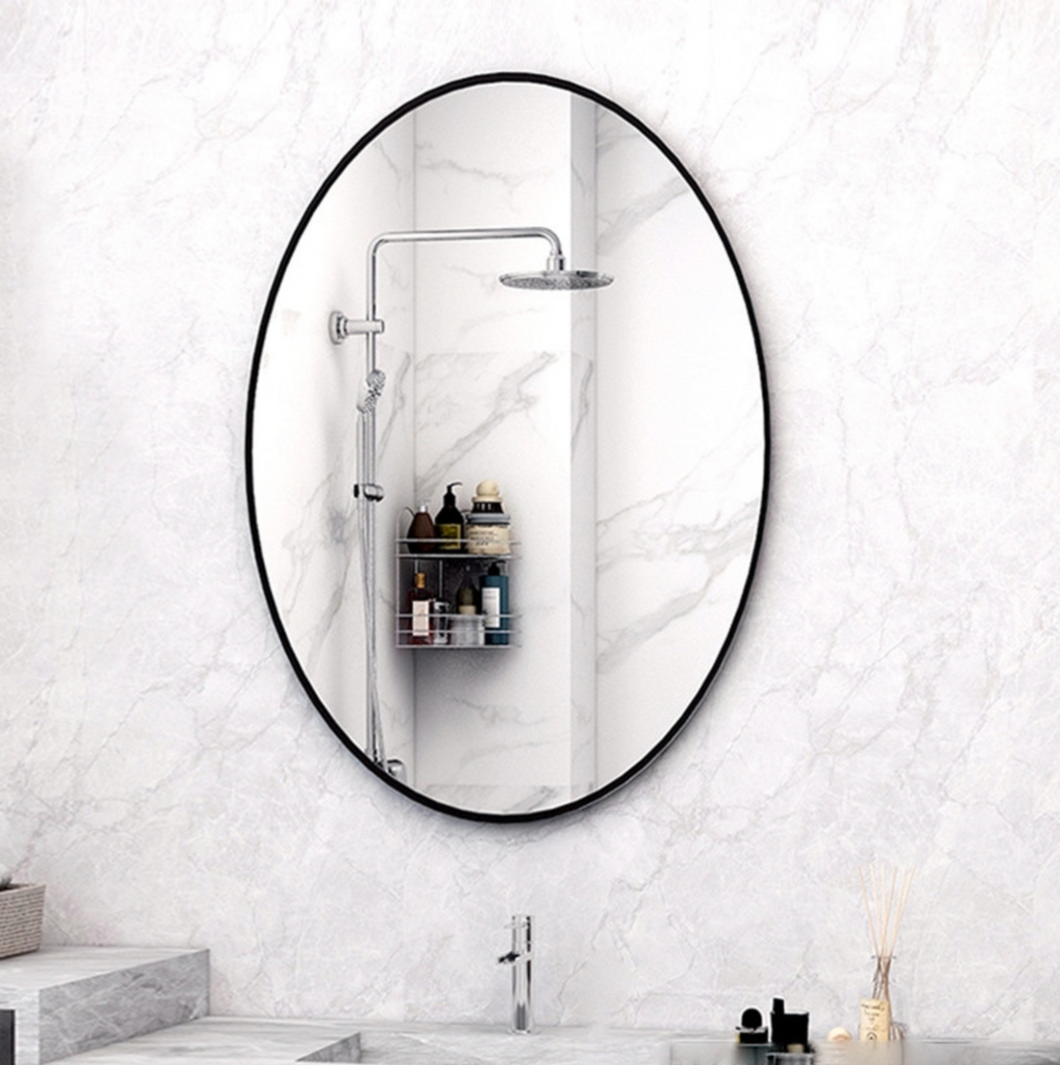 Bathroom Mirror for Wall with Black Frame 800mm