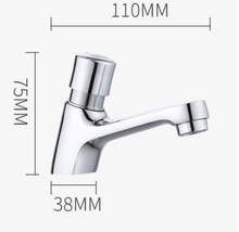 Load image into Gallery viewer, Brass Self Closing Time Delay Push Button Basin Faucet
