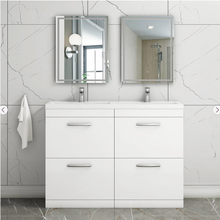 Load image into Gallery viewer, Floor Standing 4-Drawer Vanity Unit Cabinet With Double Basin 1200mm
