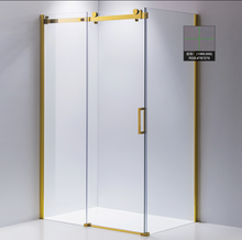 Load image into Gallery viewer, Shower Glass - Rock Series 2 Sides Frameless Glass RCM Golden Frame
