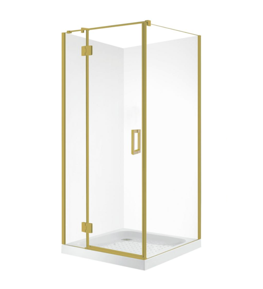 Shower Glass - Stream Series 2 Sides Swing Door - Golden