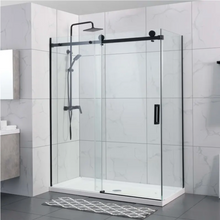 Load image into Gallery viewer, Shower Glass - Rock Series 2 Sides Frameless Glass RCM Black Frame

