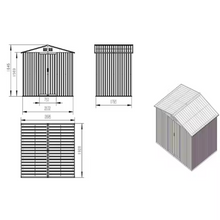 Load image into Gallery viewer, Sliding Door Gable Roof Shed - L2532xD1793xH1848
