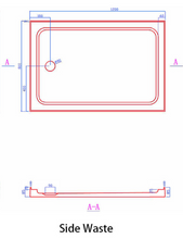 Load image into Gallery viewer, Shower Tray - Rectangle Series Center  Hole Option
