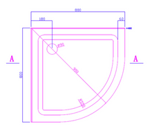 Load image into Gallery viewer, Shower Tray - Round Series Center / Corner Hole Option
