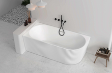 Load image into Gallery viewer, Freestanding Bath Tub Acrylic Back To Wall Curved

