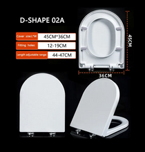 Load image into Gallery viewer, Euro soft close wrapover toilet seat cover - S3958
