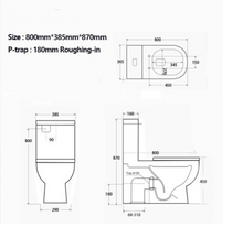 Load image into Gallery viewer, Handicapped Standard 3L/4.5L Dual-Flush Two Piece Toilet Ceramic Disable Toilets
