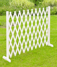 Load image into Gallery viewer, Wooden Fence Border Garden - White Retractable,Wooden Outdoor Patio Fence
