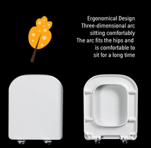 Load image into Gallery viewer, Square Euro soft close wrapper toilet seat cover - S3980
