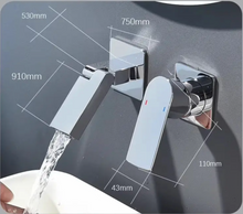 Load image into Gallery viewer, Wall Mounted Bathtub Bathroom Faucet Single Handle Mixer Tap
