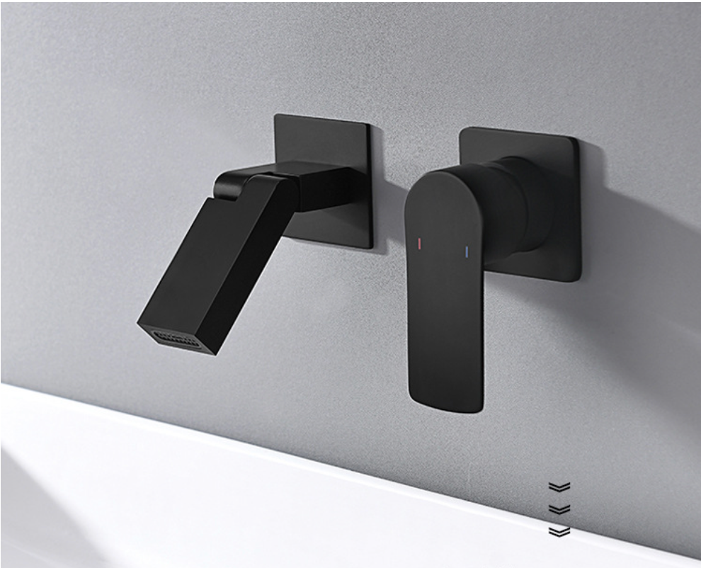 Wall Mounted Bathtub Bathroom Faucet Single Handle Mixer Tap