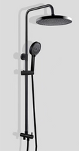 Load image into Gallery viewer, 2 In 1 Shower Combination Dual Hose Rain Metal Head - Black/Chrome

