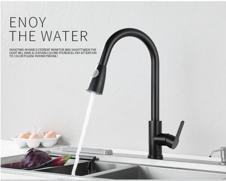 Kitchen Sink Mixer - Round Series M82 - Matt Black