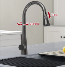 Load image into Gallery viewer, Kitchen Sink Mixer - Round Series Gun Metal C1087
