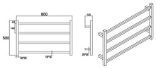 Load image into Gallery viewer, Heated Towel Rail Square 4/7/9 Bar
