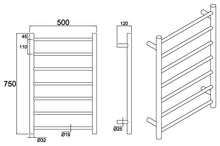 Load image into Gallery viewer, Heated Towel Rail round 7 Bar
