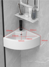 Load image into Gallery viewer, Ceramic Corner Mini Washbasin Wall-Hang Sink Corner Basin 330mm
